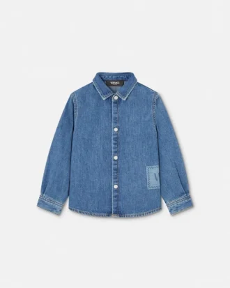 90’er Vintage Logo Denim Børneskjorte