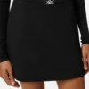 A-formet miniskirt i dobbelt uldcrêpe