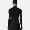 A-formet miniskirt i dobbelt uldcrêpe