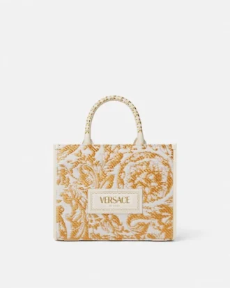 Athena lille raffia-taske