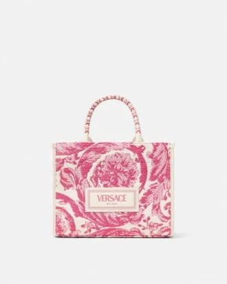 Athena lille raffia-taske