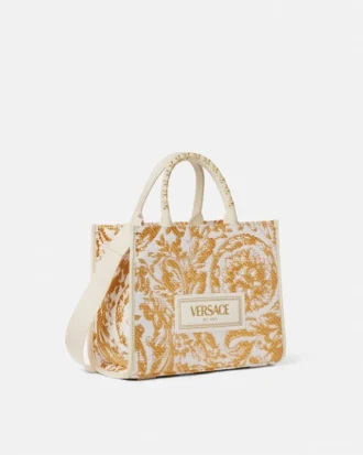 Athena lille raffia-taske