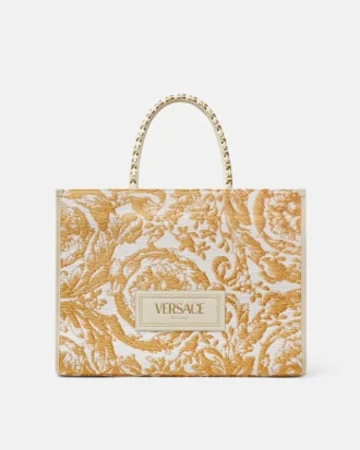 Athena stor raffia-taske