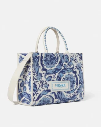 Athena stor raffia-taske