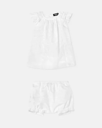 Baby Jacquard bomulds-poplin kjolesæt