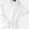 Baby-jacquard-skjorte i bomulds-poplin