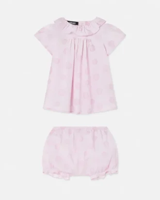 Baby-kjolesæt i bomulds-poplin med print
