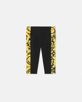 Baby leggings i strækbar bomuldsjersey med print