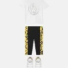 Baby leggings i strækbar bomuldsjersey med print