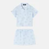 Baby-sæt i bomulds-poplin med print
