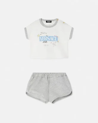 Baby-sæt i bomuldsjersey med print