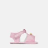 Baby-sandaler i satin med print