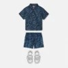 Baby-skjorte i bomulds-poplin med print