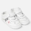 Baby sneakers i trykt læder
