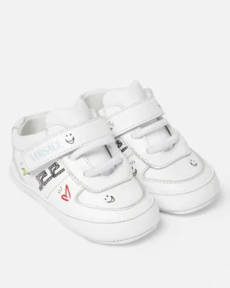Baby sneakers i trykt læder