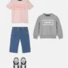 Baby-sweatshirt i bomuldsjersey med print
