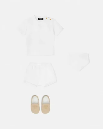 Baby-T-shirt-sæt i bomuldsjersey med dekoration