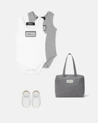 Babybodysuit i ribbet bomuld, 2-pak