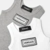 Babybodysuit i ribbet bomuld, 2-pak