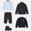 Baby satin gabardine bukser med koniske ben