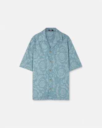 Barocco Jacquard Chambray Denim-skjorte