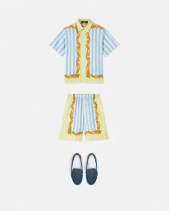Barocco Pinstripe Silk Kids Shorts