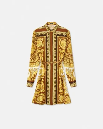 Barocco Silk mini-skjortekjole