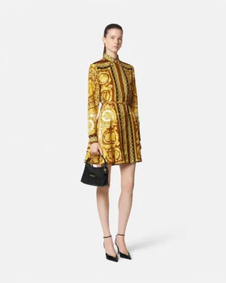 Barocco Silk mini-skjortekjole
