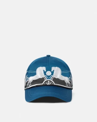 Baseballkasket i twill med print