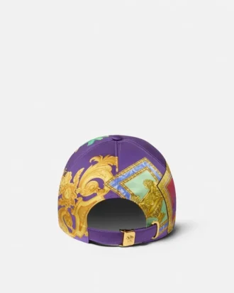 Baseballkasket i twill med print