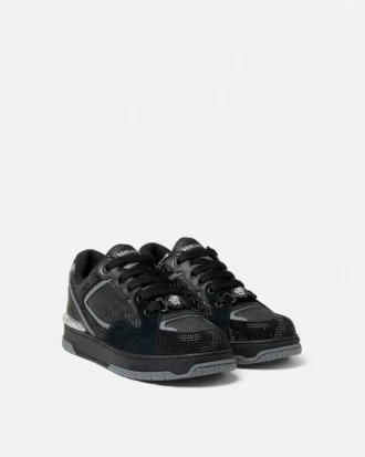 Biggie Basket udsmykkede lædersneakers