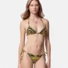 Bikinitop i nylonblanding med print