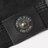 Blomstret V-Emblem-denimjakke