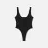 Bodysuit i ribbet bomuld