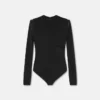 Bodysuit med dyb V-hals i crêpe