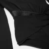 Bodysuit med dyb V-hals i crêpe