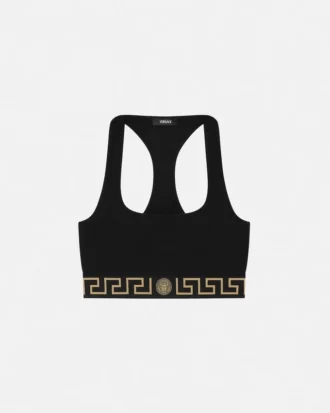 Bomulds-jersey bralette med rund halsudskæring