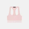 Bomulds-jersey bralette med rund halsudskæring