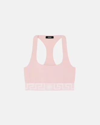 Bomulds-jersey bralette med rund halsudskæring