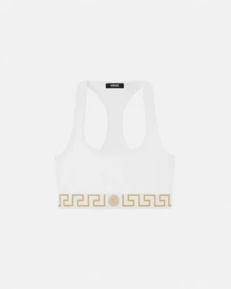 Bomulds-jersey bralette med rund halsudskæring
