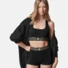 Bomulds-jersey bralette med rund halsudskæring