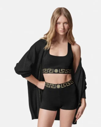 Bomulds-jersey bralette med rund halsudskæring