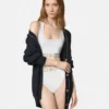 Bomulds-jersey bralette med rund halsudskæring