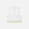 Bomulds-jersey bralette med rund halsudskæring