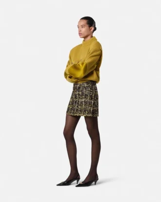 Boxy sweater i uldstrik med nitter