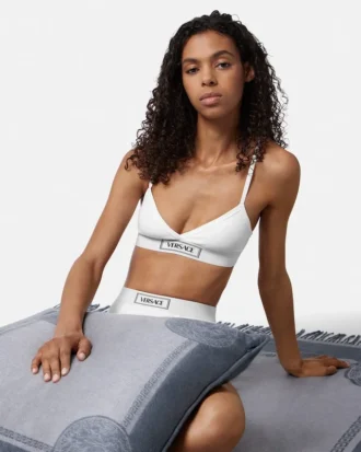 Bralette i ribbet bomuld
