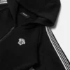 Børne-hoodie i bomuldsjersey med broderi og lynlås