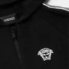 Børne-hoodie i bomuldsjersey med broderi og lynlås