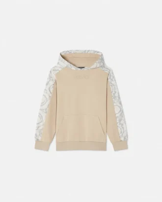 Børne-hoodie i bomuldsjersey med print