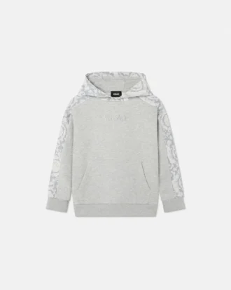 Børne-hoodie i bomuldsjersey med print